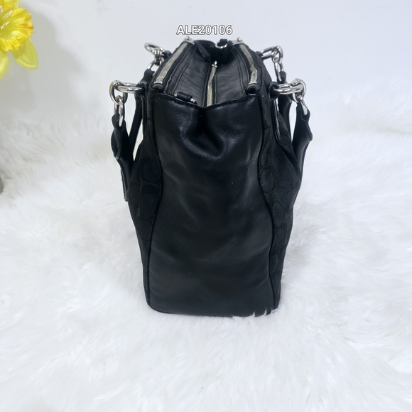 Coach Colette Carryall Black Signature Satchel Bag - Picture 7 of 17